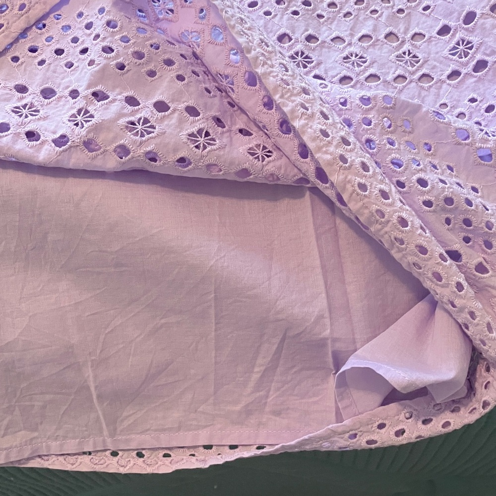Loft 100% Cotton Eyelet A-line Dress - Picture 6 of 8
